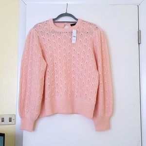 J. Crew Peach Ballon Sleeve Sweater